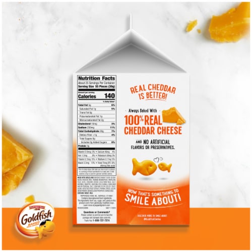 Goldfish® Cheddar Cheese Crackers Perspective: bottom