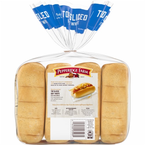 Pepperidge Farm White Hot Dog Buns Perspective: bottom