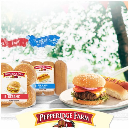 Pepperidge Farm 100% Whole Wheat Hamburger Buns Perspective: bottom