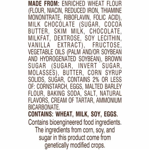 Pepperidge Farm Montauk Soft Baked Milk Chocolate Chunk Cookies Perspective: bottom