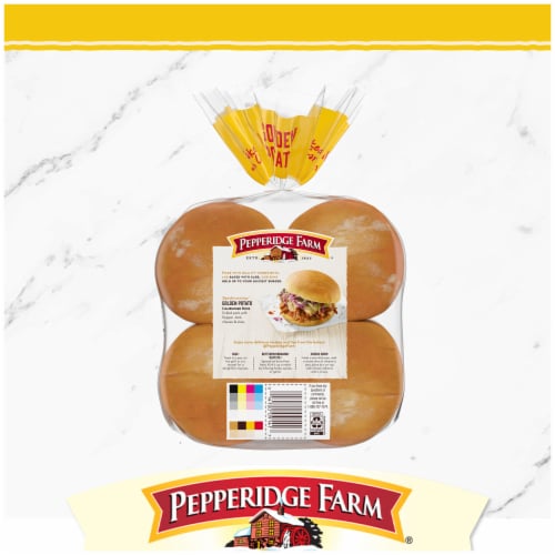 Pepperidge Farm Golden Potato Hamburger Buns, 8-Pack Bag Perspective: bottom