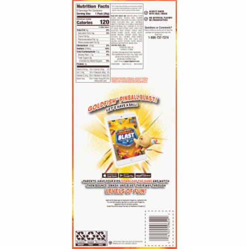 Goldfish® Flavor Blasted® Xtra Cheddar Cheese Crackers Multipack Perspective: bottom