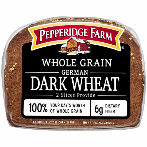 Pepperidge Farm Whole Grain German Dark Wheat Bread Perspective: bottom