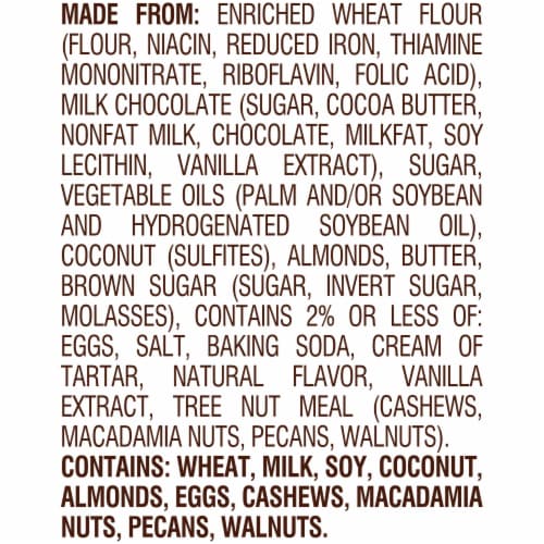 Pepperidge Farm Maui Milk Chocolate Coconut Almond Cookies 8 Crispy Cookies Perspective: bottom