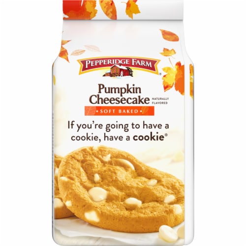 Pepperidge Farm Soft Baked Pumpkin Cheesecake Flavored Cookies Perspective: bottom