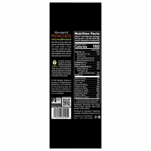 Wonderful Pistachios, In Shell Seasoned Salt Flavored Nuts, 14 Ounce Bag Perspective: bottom