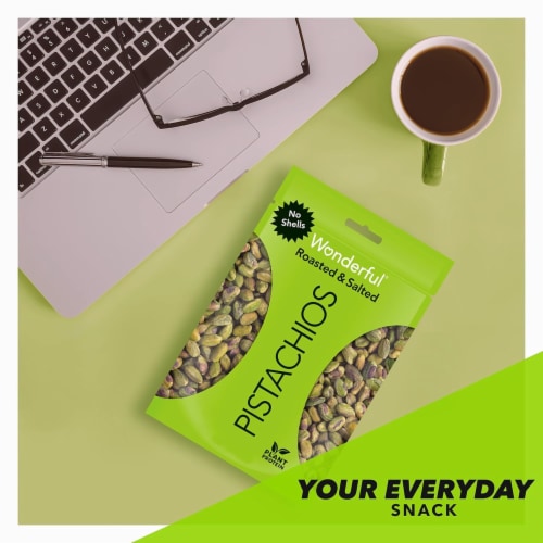 Wonderful Pistachios, No Shells Roasted & Salted Pistachios, 6 Ounce Bag Perspective: bottom