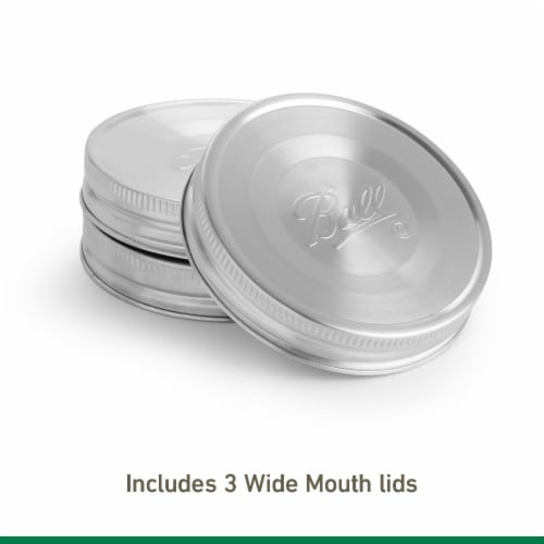 Ball® Wide Mouth Stainless Steel Lids Perspective: bottom