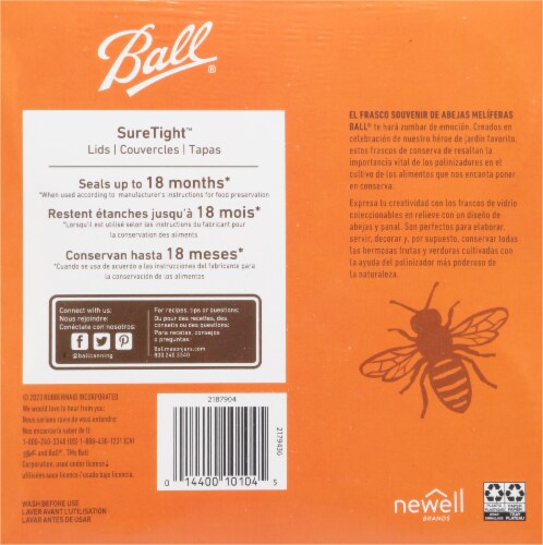 Ball® Honeybee Regular Mouth Jars Perspective: bottom