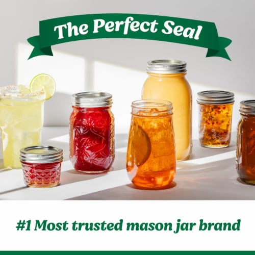 Ball® Glass Mason Jar Lids and Bands, Regular Mouth, Set of 12 Perspective: bottom