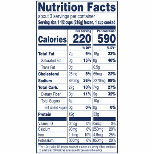 Birds Eye Voila! Alfredo Chicken Frozen Meal Perspective: bottom