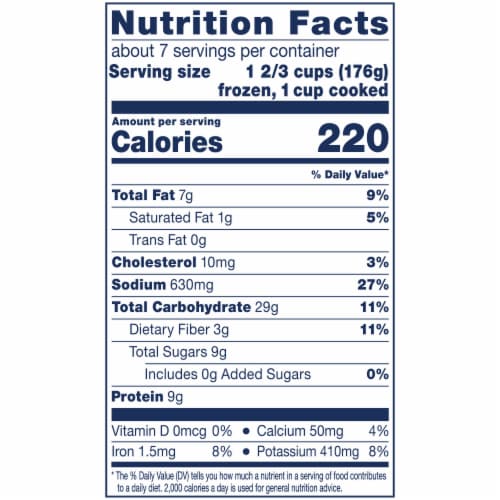 Birds Eye® Voila Garlic Chicken Family Size Frozen Meal Perspective: bottom