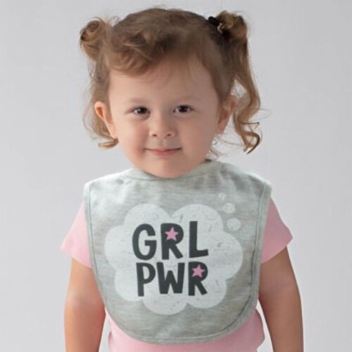 Neat Solutions® 3-Pack Girl Water Resistant Heather Infant Bibs in Pink Multi Perspective: bottom