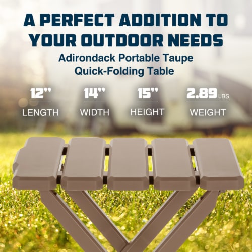 Camco Adirondack Portable Outdoor Camping Plastic Folding Side