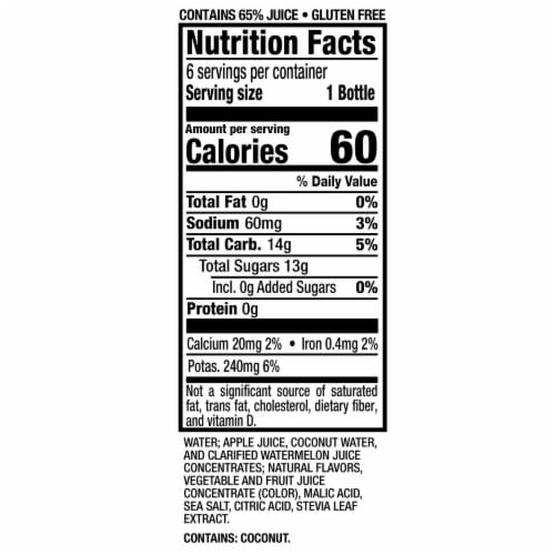 Mott's Active Watermelon Burst Juice Bottles Perspective: bottom