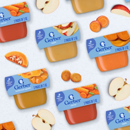 Gerber 1st Foods Natural for Baby Baby Food Butternut Squash Tubs Perspective: bottom
