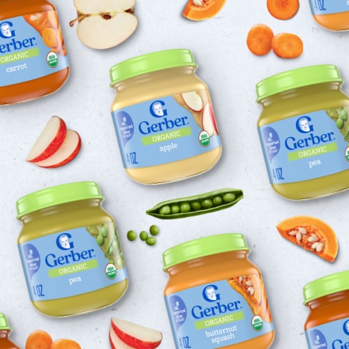 Gerber 1st Foods for Baby Organic Food Pea Perspective: bottom