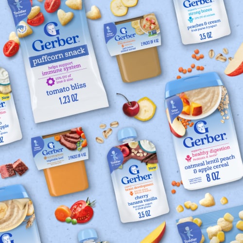 Gerber Toddler Snacks Banana Cookies Toddler Cookies Finger Foods Snacks for Toddlers Perspective: bottom