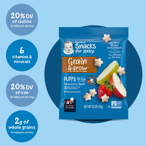 Gerber Puffs to Go Strawberry Apple Perspective: bottom