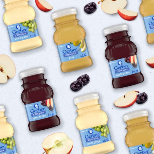 Gerber Fruit Juice Apple Prune Bottle Perspective: bottom