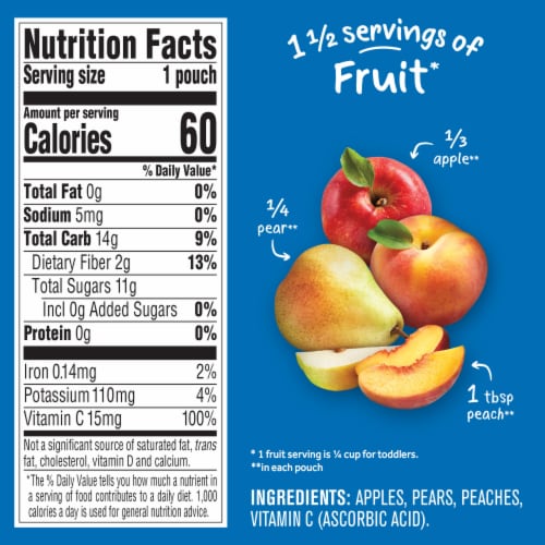 Gerber Toddler Foods Apple Pear Peach Perspective: bottom