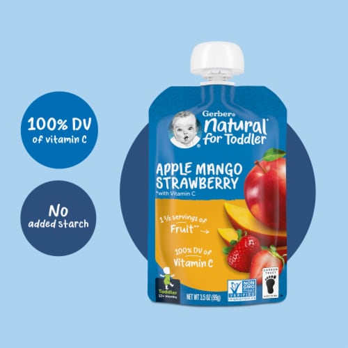 Gerber Toddler Foods Apple Mango Strawberry Clean Label Project Perspective: bottom
