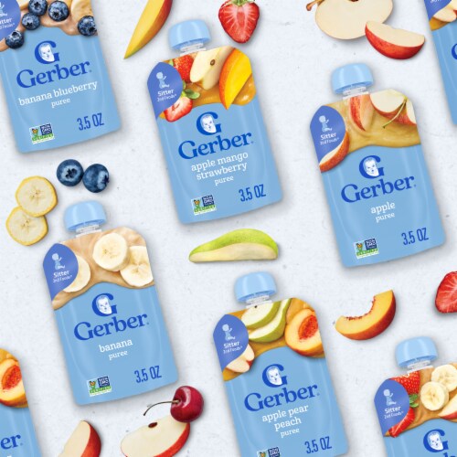 Gerber Toddler Foods Apple Sweet Potato Cinnamon Clean Label Project Pouch Perspective: bottom