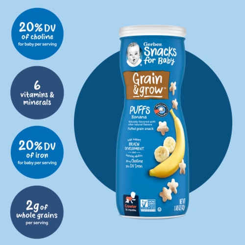 Gerber® Crawler Banana Puffs Snacks for Baby Perspective: bottom