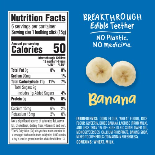 Gerber® Soothe 'n' Chew™ Banana Teething Sticks Perspective: bottom