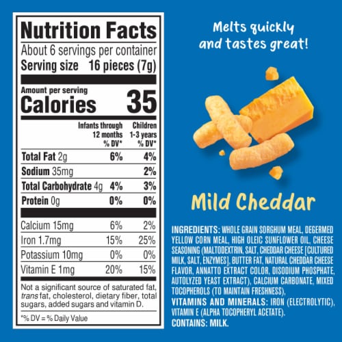 Gerber Baby Snacks Lil’ Crunchies Mild Cheddar Clean Label Project Perspective: bottom