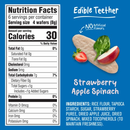 Gerber Snacks for Baby Teethers Strawberry Apple Spinach Perspective: bottom