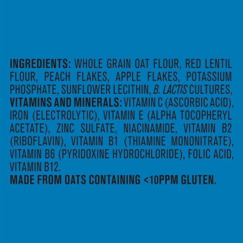 Gerber Cereal for Baby Power Blend 2nd Foods Probiotic Oatmeal Baby Cereal Peach Apple Perspective: bottom