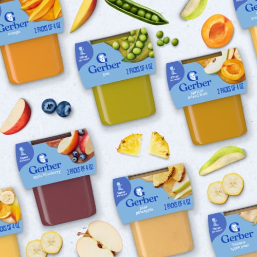 Gerber 2nd Foods for Baby Natural Food Pea Perspective: bottom