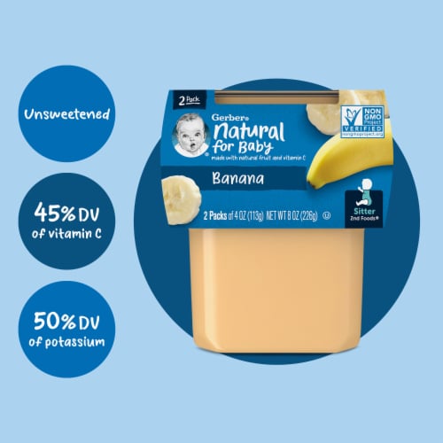 Gerber® 2nd Foods Banana Stage 2 Baby Food Perspective: bottom