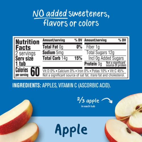 Gerber® 2nd Foods Apple Baby Food Tubs Perspective: bottom