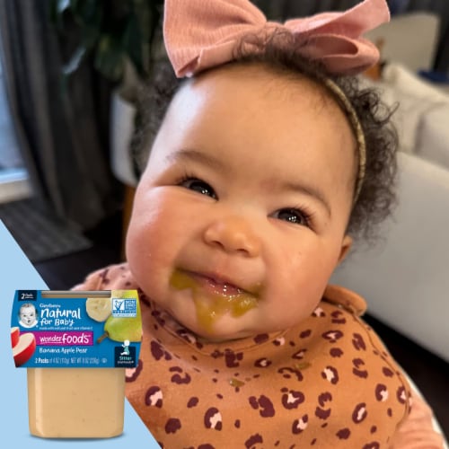 Gerber 2nd Foods Natural for Baby WonderFoods Baby Food Bananas Apple Pear Perspective: bottom