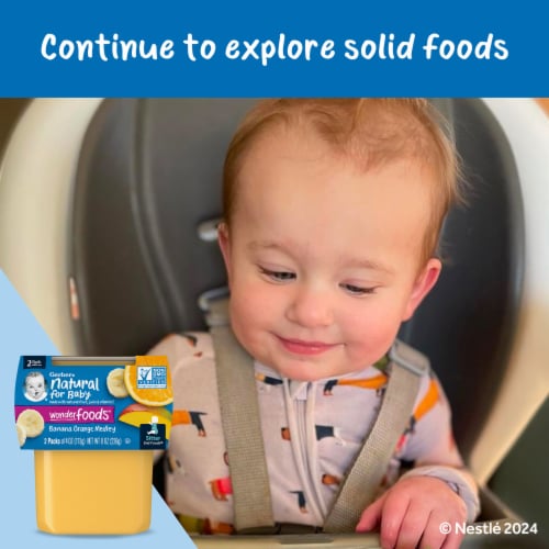Gerber 2nd Foods Baby Food Banana Orange Medley Perspective: bottom