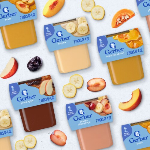 Gerber 2nd Foods Natural for Baby WonderFoods Baby Food Prune Apple Tubs Perspective: bottom