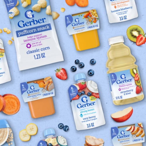 Gerber Fruit & Yogurt Toddler Food Variety Pack Pouches Perspective: bottom