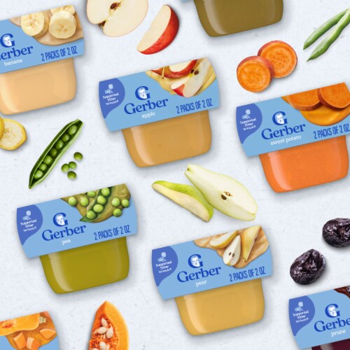 Gerber My 1st Veggies Starter Kit Baby Food Puree Tubs Perspective: bottom
