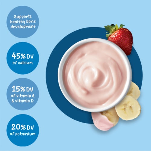 Gerber Yogurt Blends Stage 3 Baby Snacks Banana Strawberry Perspective: bottom