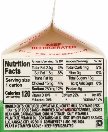 Meadow Gold Cultured 1% Lowfat Buttermilk Perspective: bottom