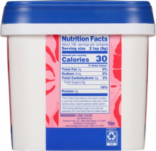 C&H Premium Pure Cane Granulated Sugar Tub Perspective: bottom