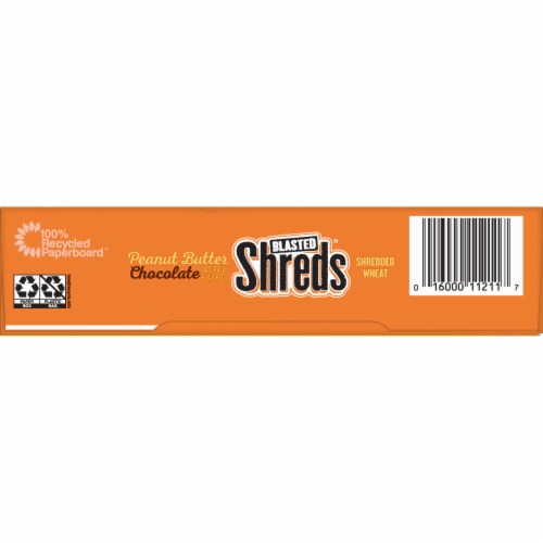Peanut Butter Chocolate Blasted Shreds Cereal Perspective: bottom