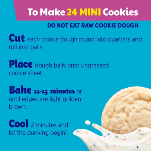 Dunkaroos™ Cookies And Vanilla Frosting With Rainbow Sprinkles Sugar Cookie Dough Perspective: bottom