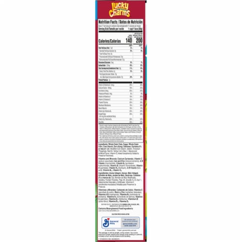 General Mills Lucky Charms Large Size Cereal Perspective: bottom
