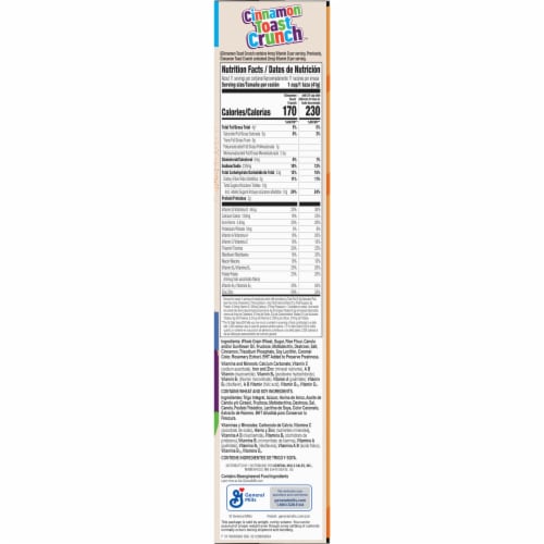 General Mills Cinnamon Toast Crunch Large Size Cereal Perspective: bottom