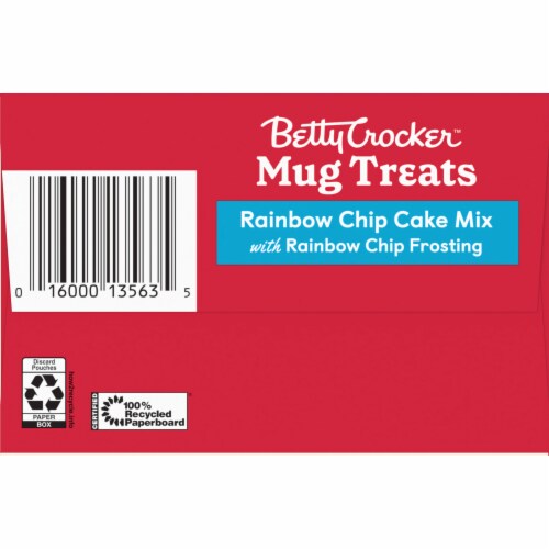 Betty Crocker™ Rainbow Chip Cake with Rainbow Chip Frosting Mug Treats Perspective: bottom