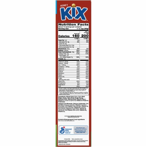 Honey Kix Crispy Corn Puffs Whole Grain Breakfast Cereal Perspective: bottom