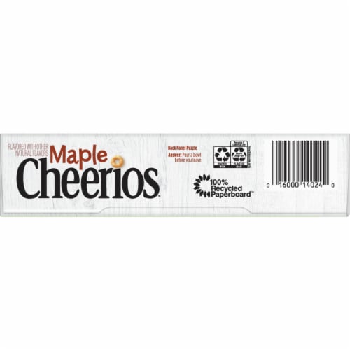 Cheerios Maple Sweetened Whole Grain Oat Cereal Perspective: bottom
